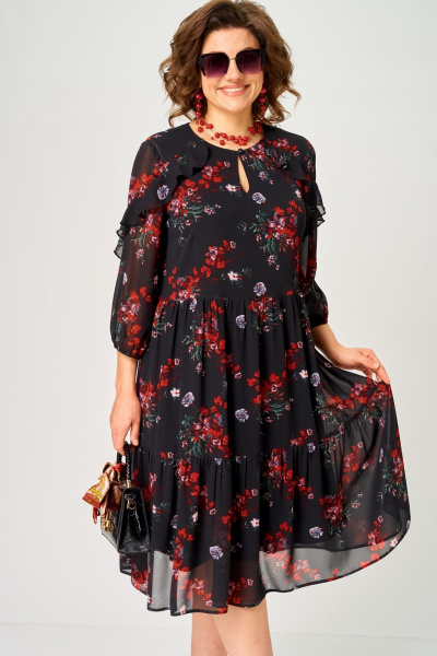 Платье EVA GRANT 7281А  цветочный_принт - фото 3