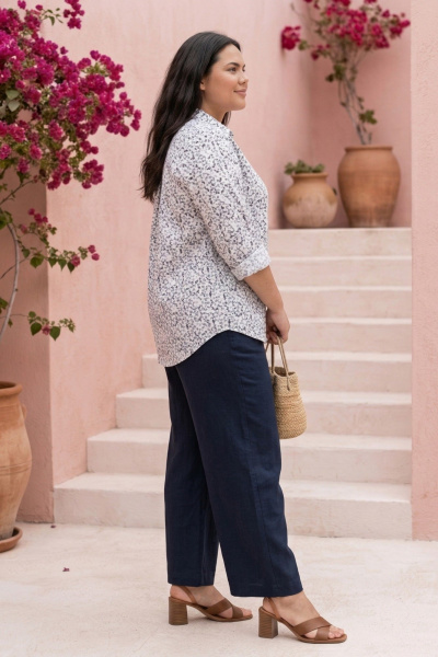 Рубашка Lissana 5037 серые_узоры - фото 7