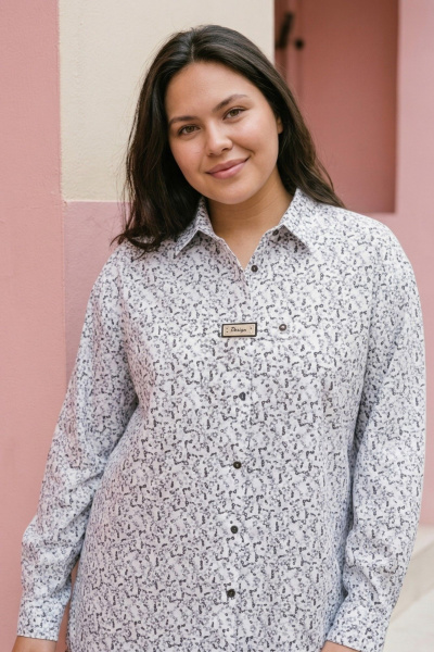 Рубашка Lissana 5037 серые_узоры - фото 5