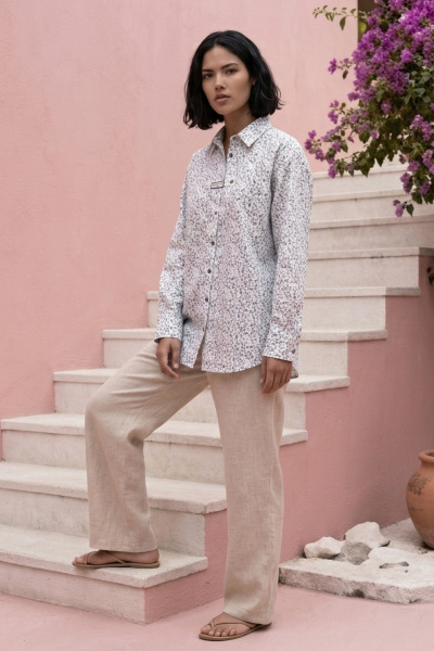 Рубашка Lissana 5037 серые_узоры - фото 2