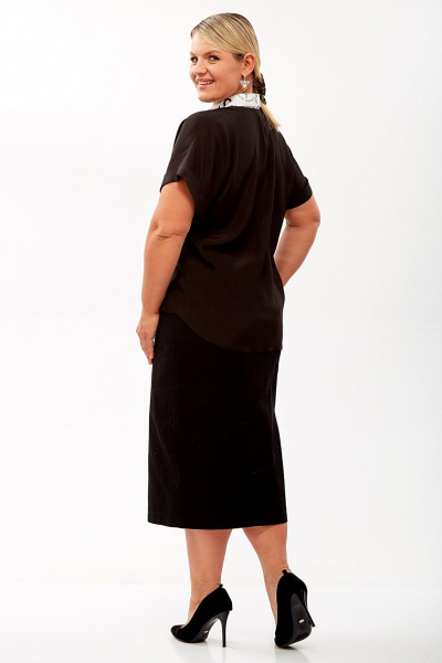 Блуза Таир-Гранд 62445 черно-белый_дизайн_3 - фото 4