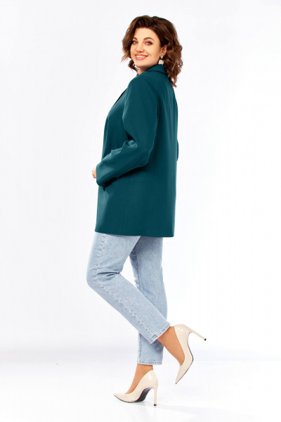 Жакет Ольга Стиль С-986 морская-волна - фото 3