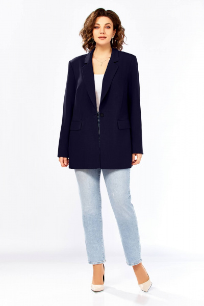 Жакет Ольга Стиль С-986 темно-синий - фото 2