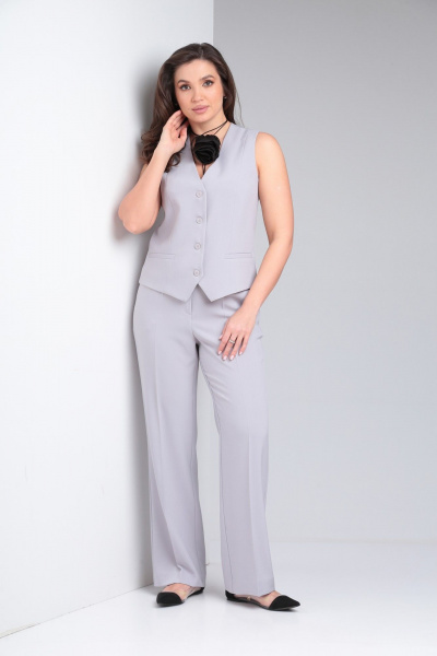 Брюки, жакет, жилет Vilena 1120 серый - фото 4