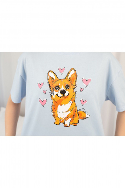 Брюки, футболка Купалинка 661437.158-164 к.голубой,набивка - фото 2