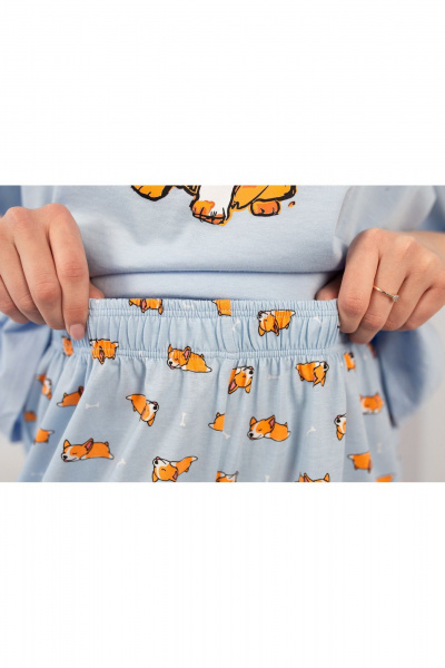 Футболка, шорты Купалинка 661521.158-164 к.голубой,набивка - фото 3