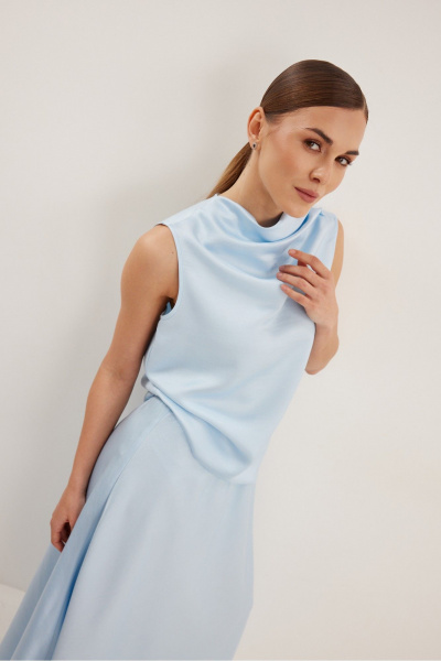 Блуза, юбка DAVA 2240 голубой - фото 6