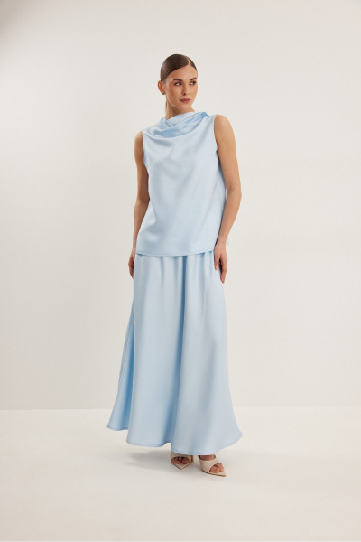 Блуза, юбка DAVA 2240 голубой - фото 2