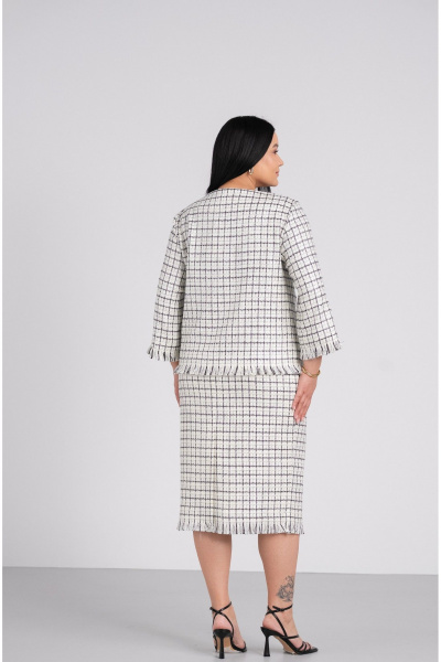 Блуза FASHION CENTRE П-4341 белый_черный_серебро - фото 5