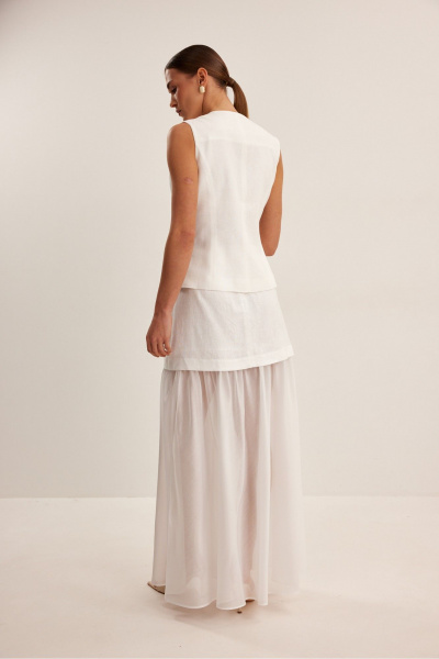 Жилет, юбка DAVA 2233 белый - фото 5