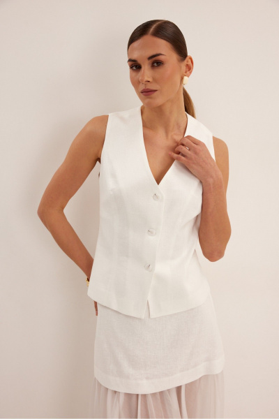 Жилет, юбка DAVA 2233 белый - фото 3