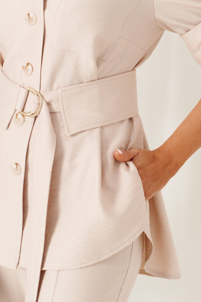 Блуза, брюки Beautiful&Free 6450 бежевый - фото 7