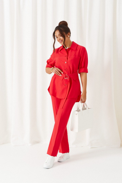 Блуза, брюки Beautiful&Free 6450 красный - фото 6