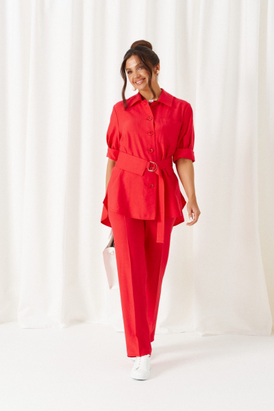 Блуза, брюки Beautiful&Free 6450 красный - фото 4
