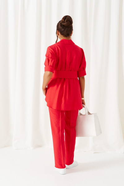 Блуза, брюки Beautiful&Free 6450 красный - фото 10