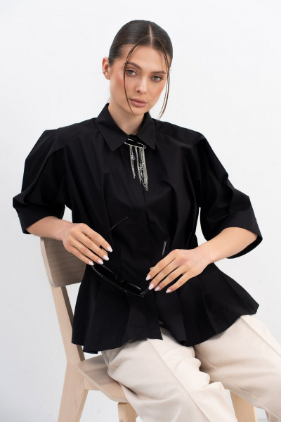 Рубашка Luna 278 чёрный - фото 10