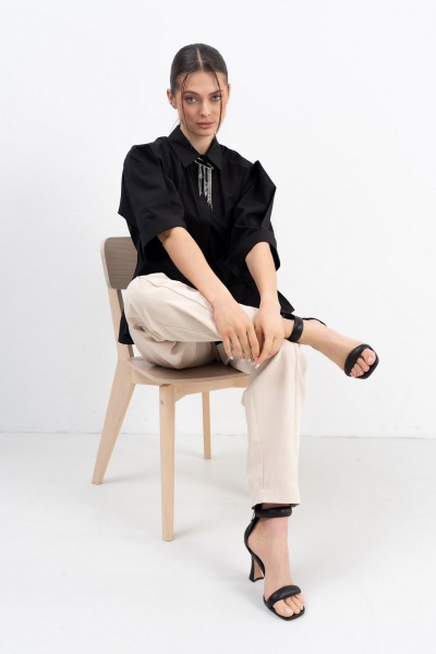 Рубашка Luna 278 чёрный - фото 5