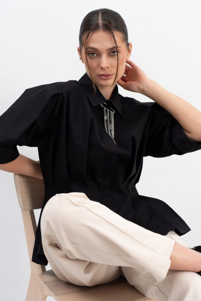 Рубашка Luna 278 чёрный - фото 2