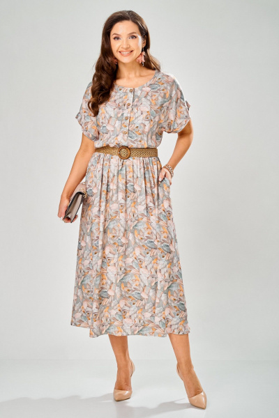 Платье Твой имидж 2397 бирюзовый_с_принтом - фото 2