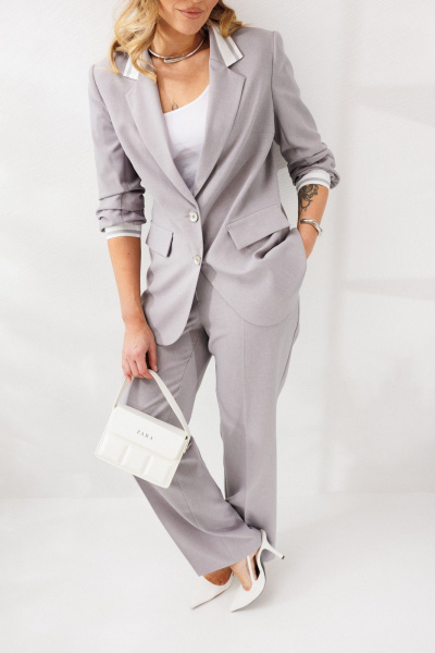 Брюки, жакет Mubliz 242 серый - фото 8