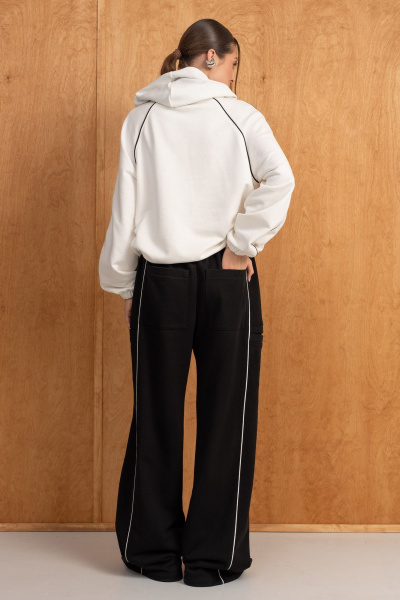 Брюки, свитшот Luna 294 молоко/чёрный - фото 6