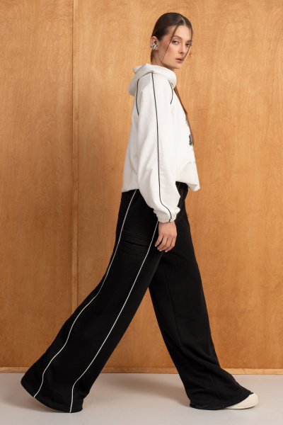 Брюки, жилет, свитшот Luna 295 молоко/чёрный - фото 12