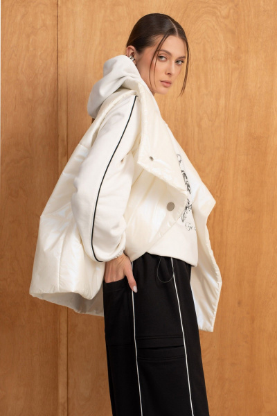 Брюки, жилет, свитшот Luna 295 молоко/чёрный - фото 6