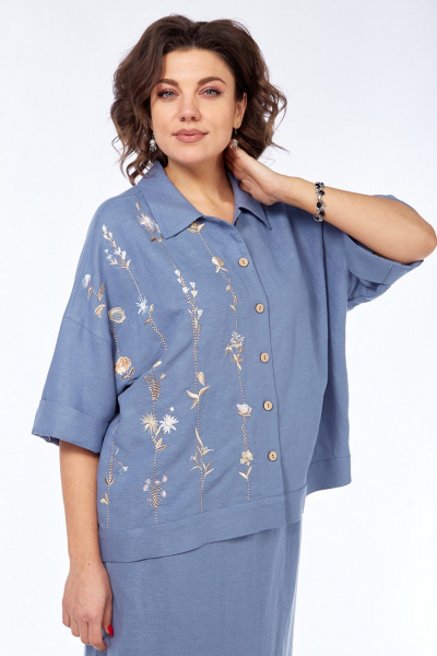 Блуза, юбка Jurimex 3499-2 голубой - фото 6