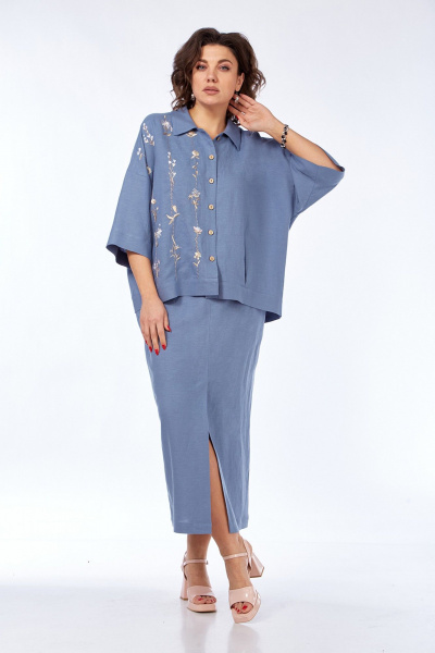 Блуза, юбка Jurimex 3499-2 голубой - фото 2