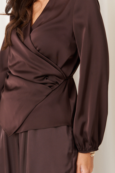 Блуза Панда 119440 коричневый - фото 3