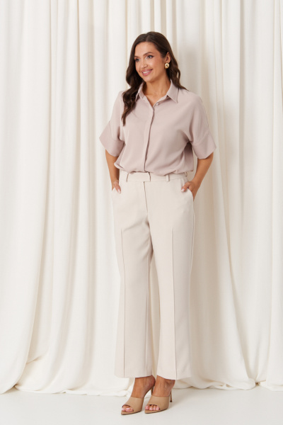 Блуза Панда 120443 бежевый - фото 6