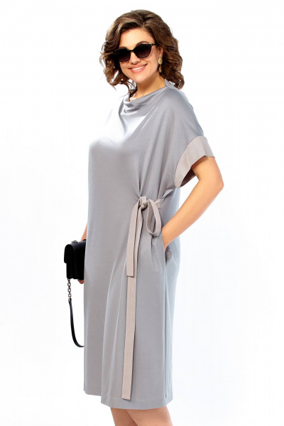 Платье Ольга Стиль С-1005 серый - фото 7