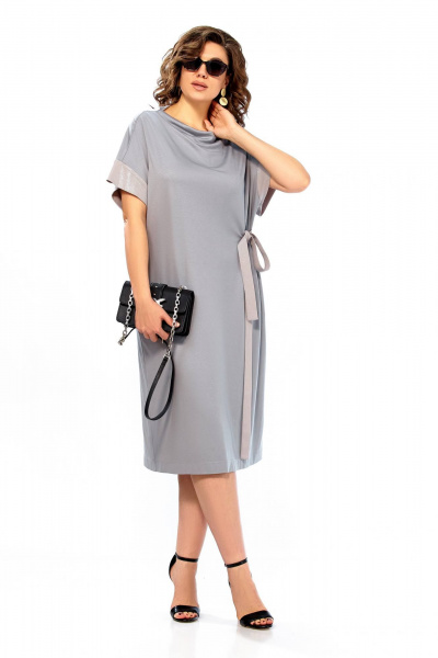 Платье Ольга Стиль С-1005 серый - фото 4