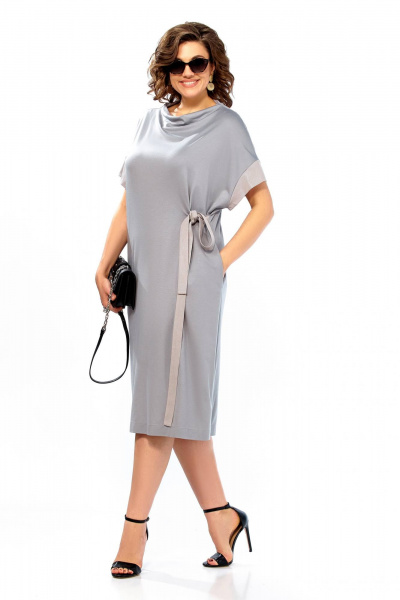 Платье Ольга Стиль С-1005 серый - фото 3