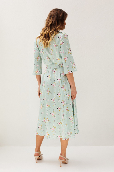 Платье Ларс Стиль 1213 мята_цветы - фото 6