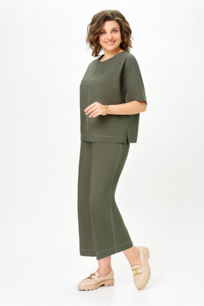 Блуза, брюки DaLi 7082.2 хаки - фото 6