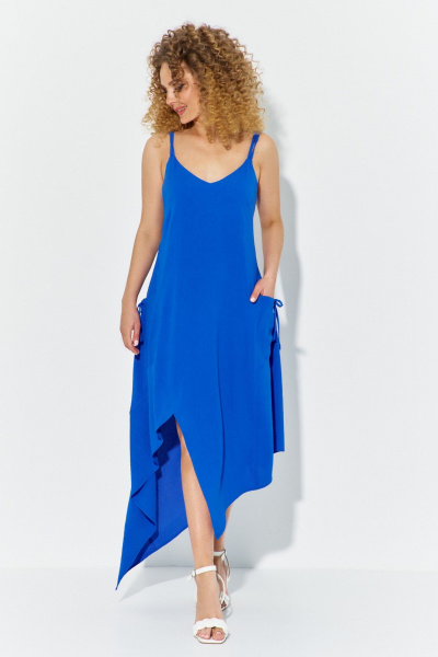 Платье Euromoda 612 синий - фото 2