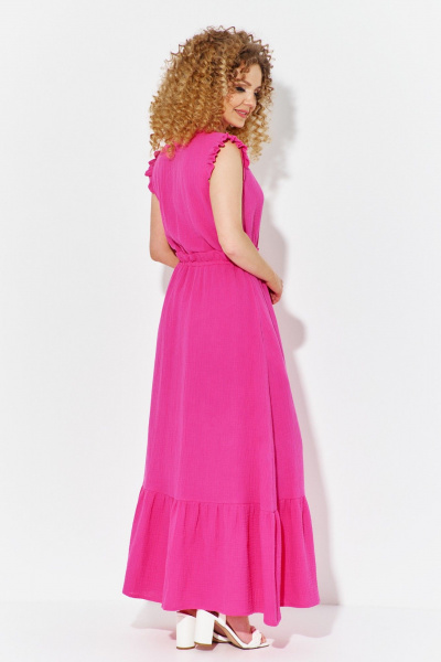 Платье Euromoda 614 розовый - фото 4