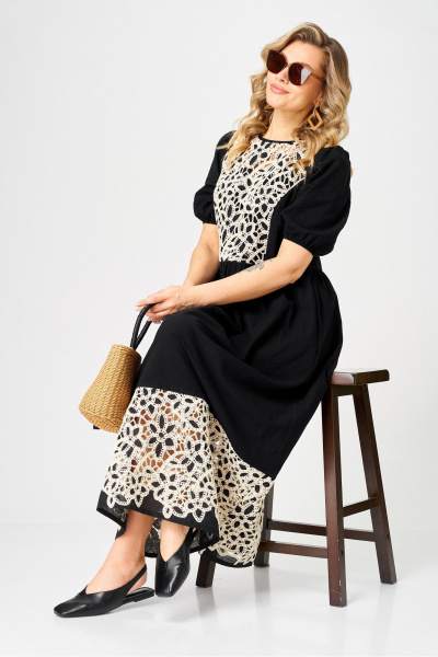 Платье AVA fashion М-192 черный - фото 12