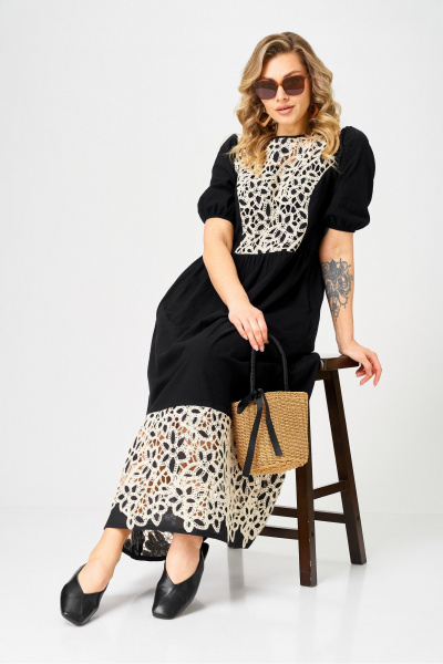 Платье AVA fashion М-192 черный - фото 11