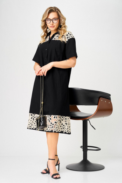 Платье AVA fashion М-193 черный - фото 11