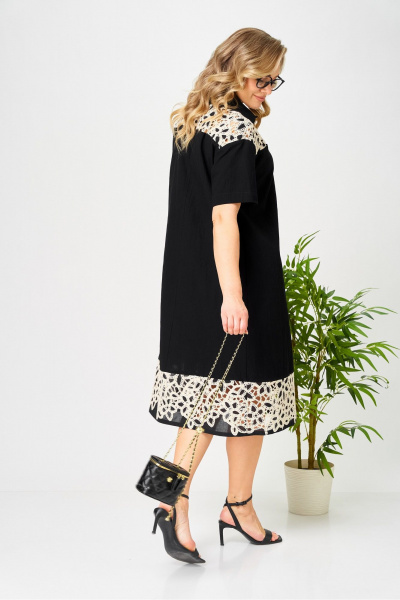 Платье AVA fashion М-193 черный - фото 10