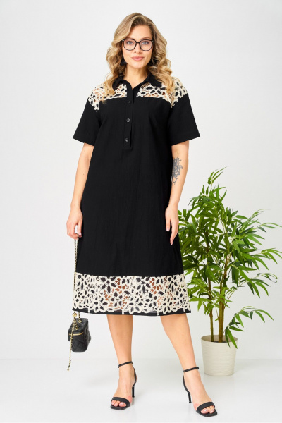 Платье AVA fashion М-193 черный - фото 1