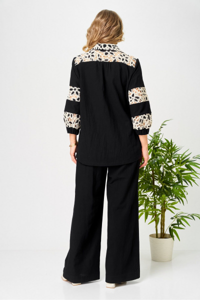 Брюки, рубашка AVA fashion М-195 черный - фото 9