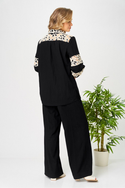 Брюки, рубашка AVA fashion М-195 черный - фото 8