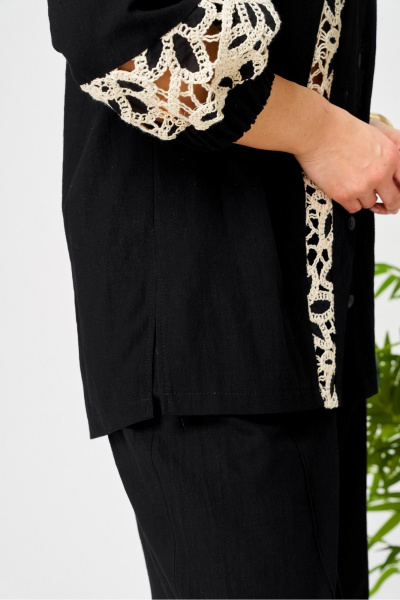 Брюки, рубашка AVA fashion М-195 черный - фото 7