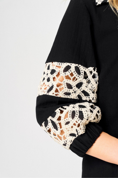 Брюки, рубашка AVA fashion М-195 черный - фото 5