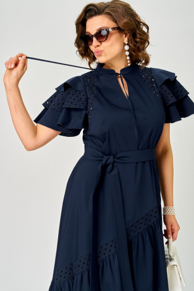 Платье EVA GRANT 7297 синий - фото 16