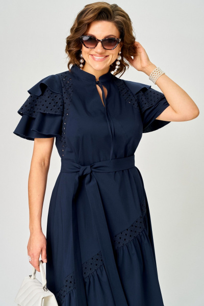 Платье EVA GRANT 7297 синий - фото 15