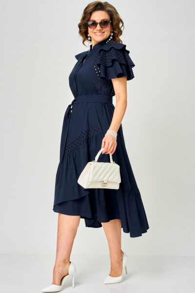 Платье EVA GRANT 7297 синий - фото 12